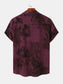 Men's Plus Size Printed Short Sleeve Button Down Casual Shirt nicholesgifts