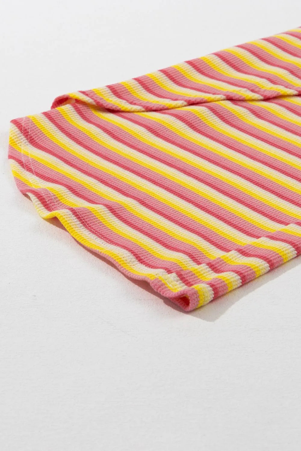 Striped Round Neck Short Sleeve Top and Pants Set NicholesGifts