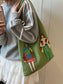 Knitted Embroidered Shoulder Bag nicholesgifts