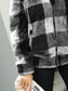Women Plaid Zip-Up Collared Jacket nicholesgifts