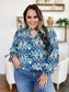 Double Take Full Size Printed Balloon Sleeve Blouse nicholesgifts