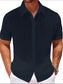 Men's Plus Size Button Down Short Sleeve Shirt nicholesgifts