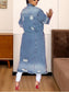 Long Sleeve Raw Hem Denim Jacket nicholesgifts