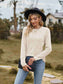 Ribbed Round Neck Long Sleeve Tee nicholesgifts