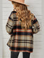 Plaid Pocketed Button Down Shacket nicholesgifts