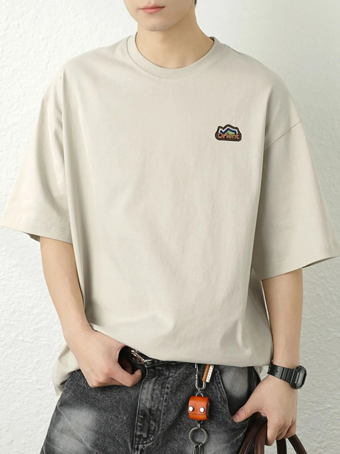 Men's Plus Size Round Neck Half Sleeve T-Shirt Trendsi