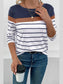 Perfee Striped Round Neck Long Sleeve T-Shirt nicholesgifts