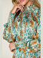 Double Take Full Size Printed Smocked Long Sleeve Blouse nicholesgifts