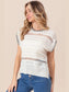 BiBi Stitch Edge Pointelle Side Slit Sweater Vest nicholesgifts