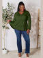 Double Take Half Button Long Sleeve Ruffle Hem Blouse nicholesgifts