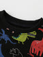 Toddler Boys Dinosaur Print Crew Neck Sweatshirt nicholesgifts