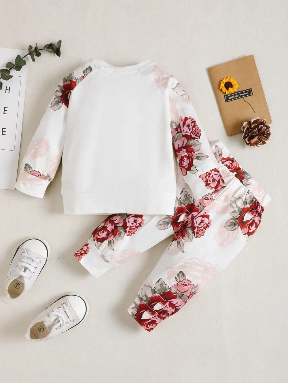 Children's Floral Top and Pants Set Trendsi