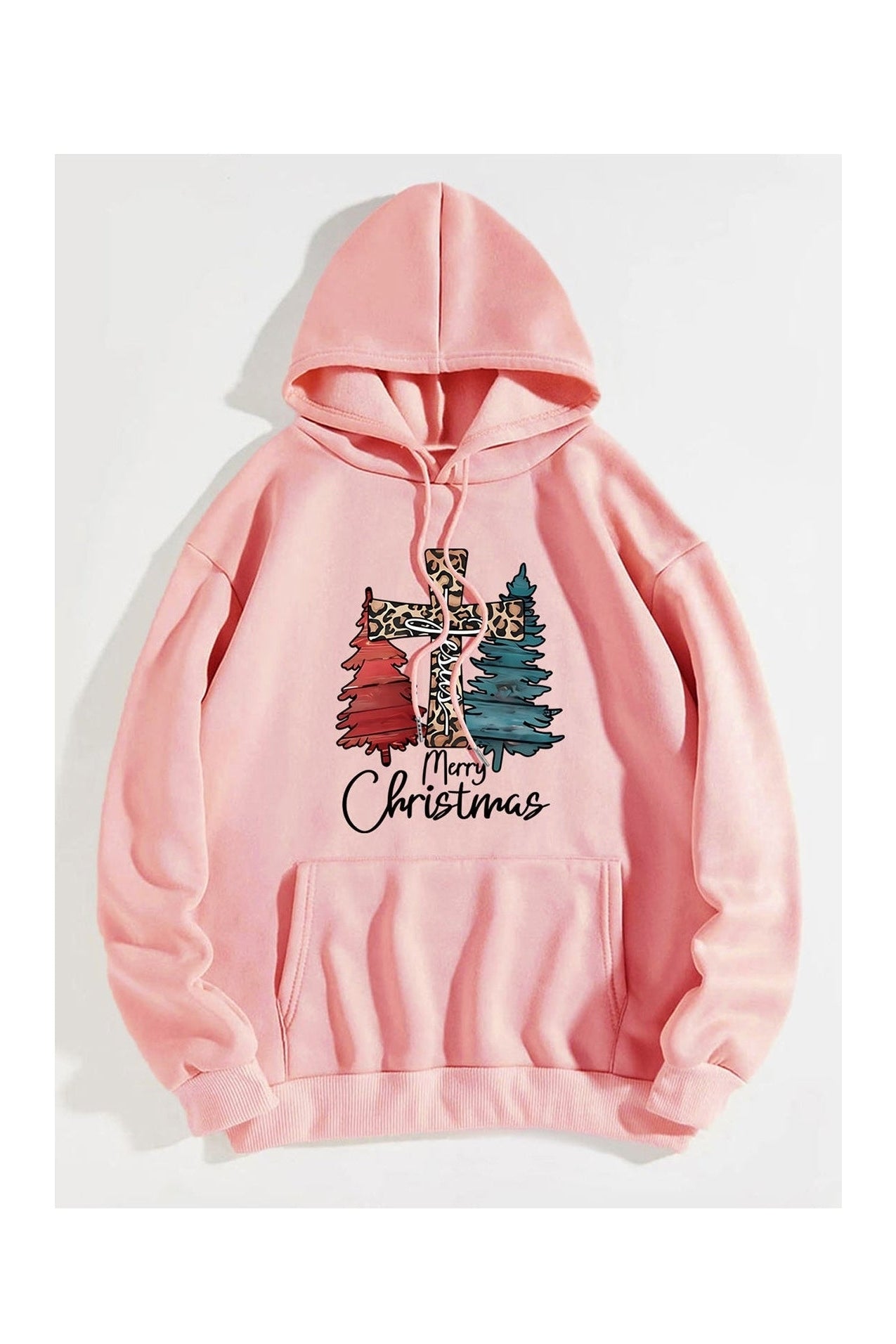 MERRY CHRISTMAS Graphic Drawstring Hoodie nicholesgifts