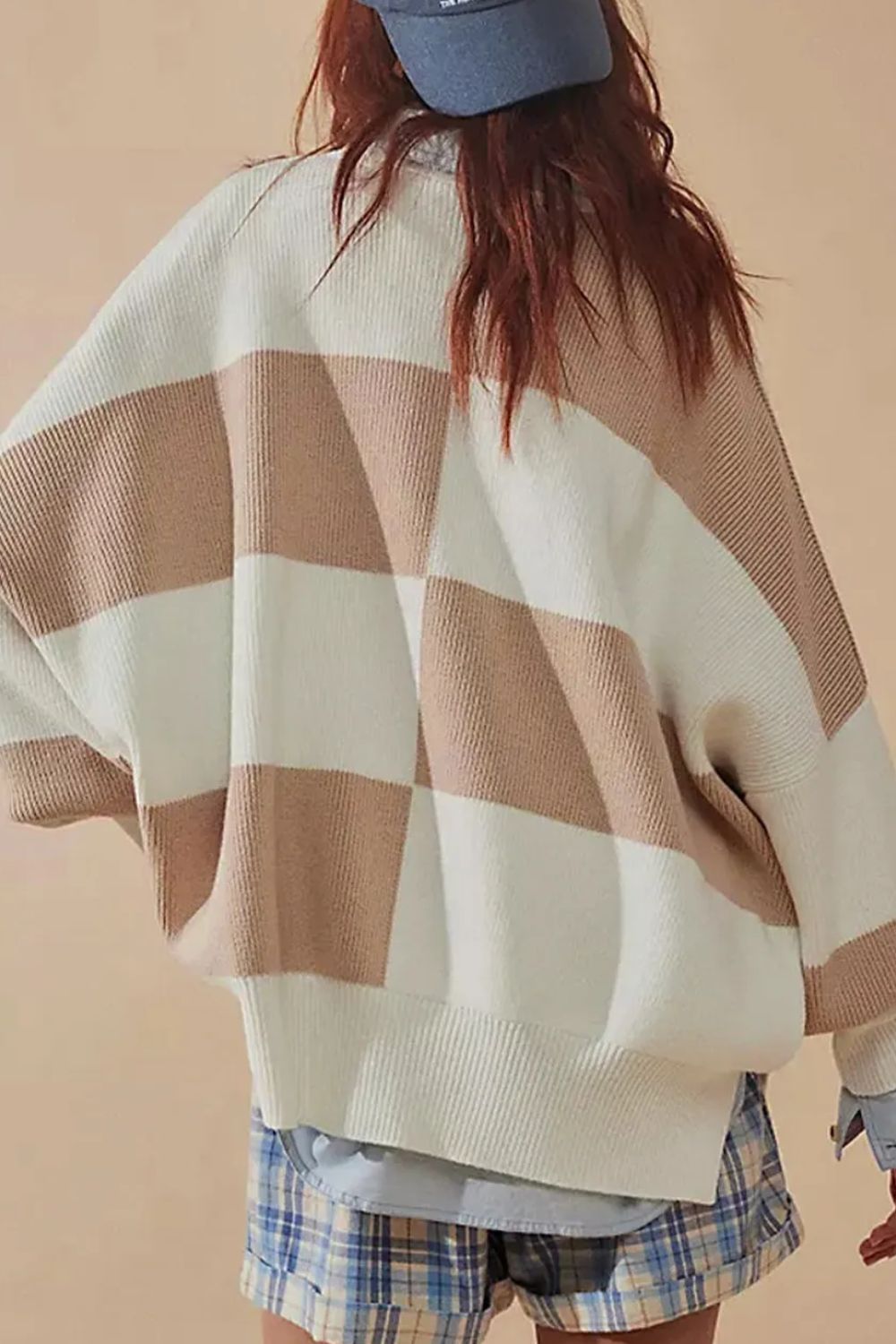 Color Block Round Neck Long Sleeve Sweater NicholesGifts