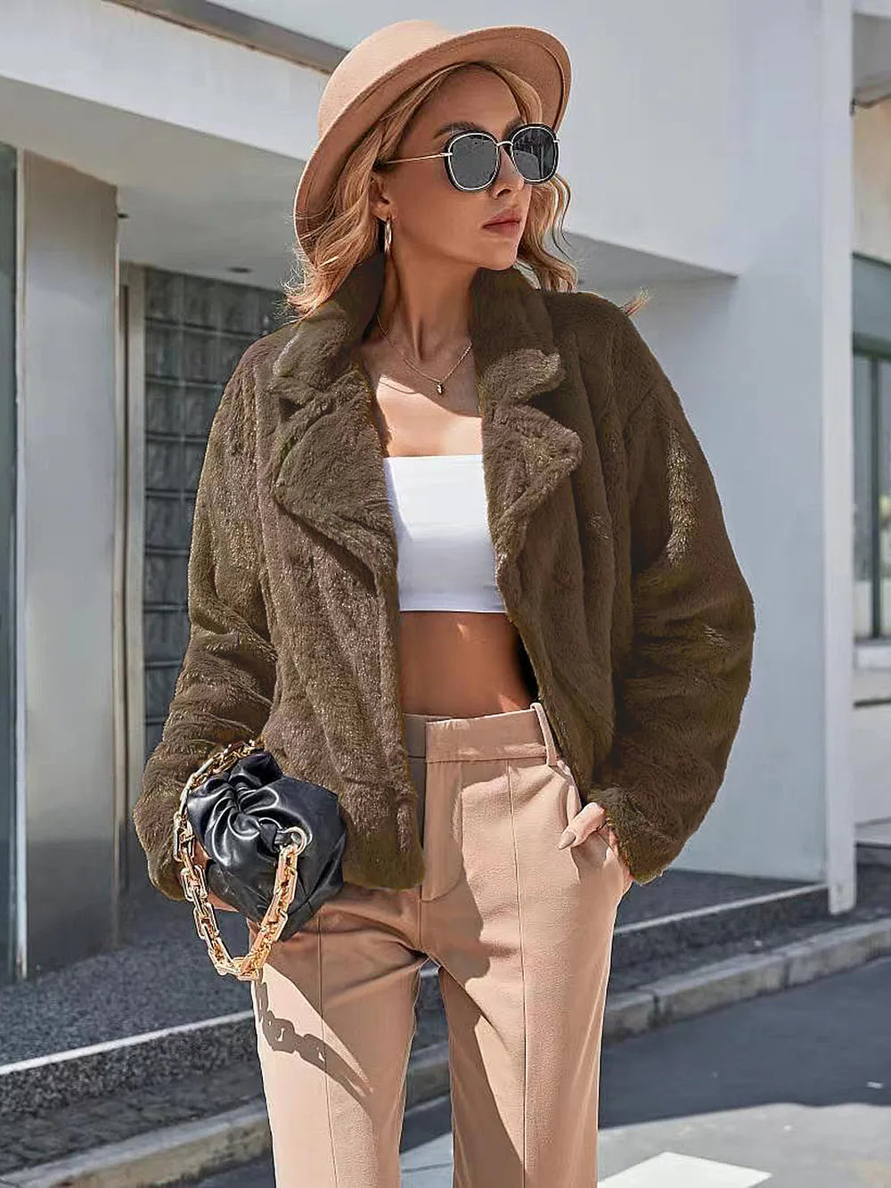Ivy Lane Plush Open Front Dropped Shoulder Jacket nicholesgifts