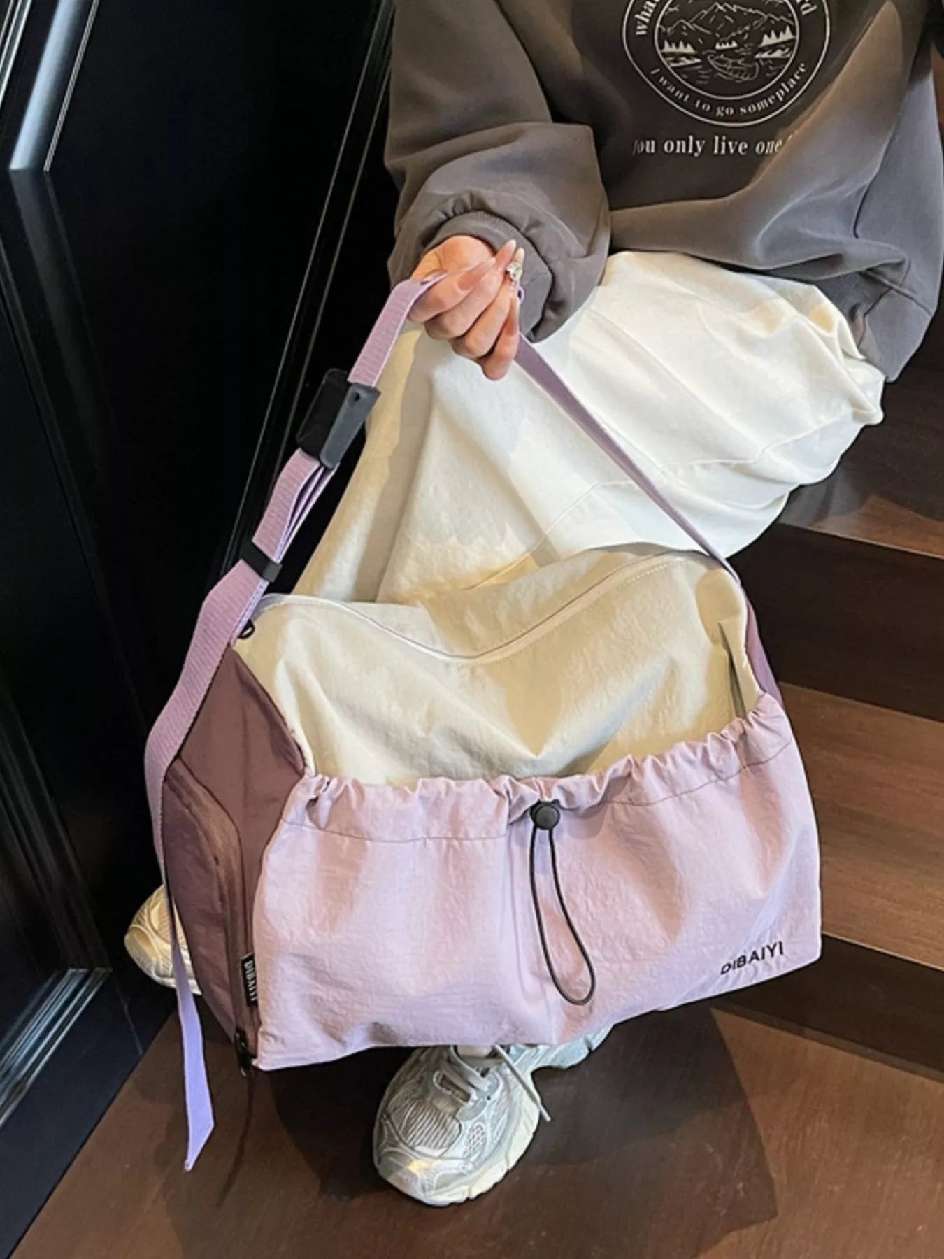 Lightweight Drawstring Closure Travel Bag nicholesgifts