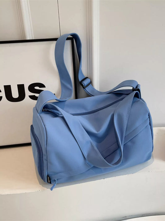 Adjustable Strap Solid Color Travel Bag Trendsi