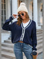 Angel Wings Buttoned V-Neck Long Sleeve Cardigan nicholesgifts