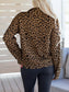Leopard Print Quarter Zip Sweatshirt Trendsi