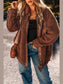 Fuzzy Snap Down Dropped Shoulder Jacket nicholesgifts
