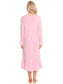 Lace Detail Square Neck Flounce Sleeve Night Dress nicholesgifts
