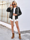 Pearl Trim Raw Hem Denim Jacket nicholesgifts