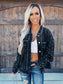 Studded Collared Neck Button Down Jacket nicholesgifts