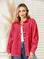 Distressed Raw Hem Denim Jacket nicholesgifts