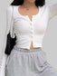 Ribbed Button-Down Long Sleeve T-Shirt nicholesgifts