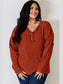 Basic Bae Full Size Ribbed Half Button Long Sleeve T-Shirt nicholesgifts