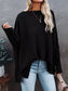 Waffle Knit Boat Neck T-Shirt nicholesgifts