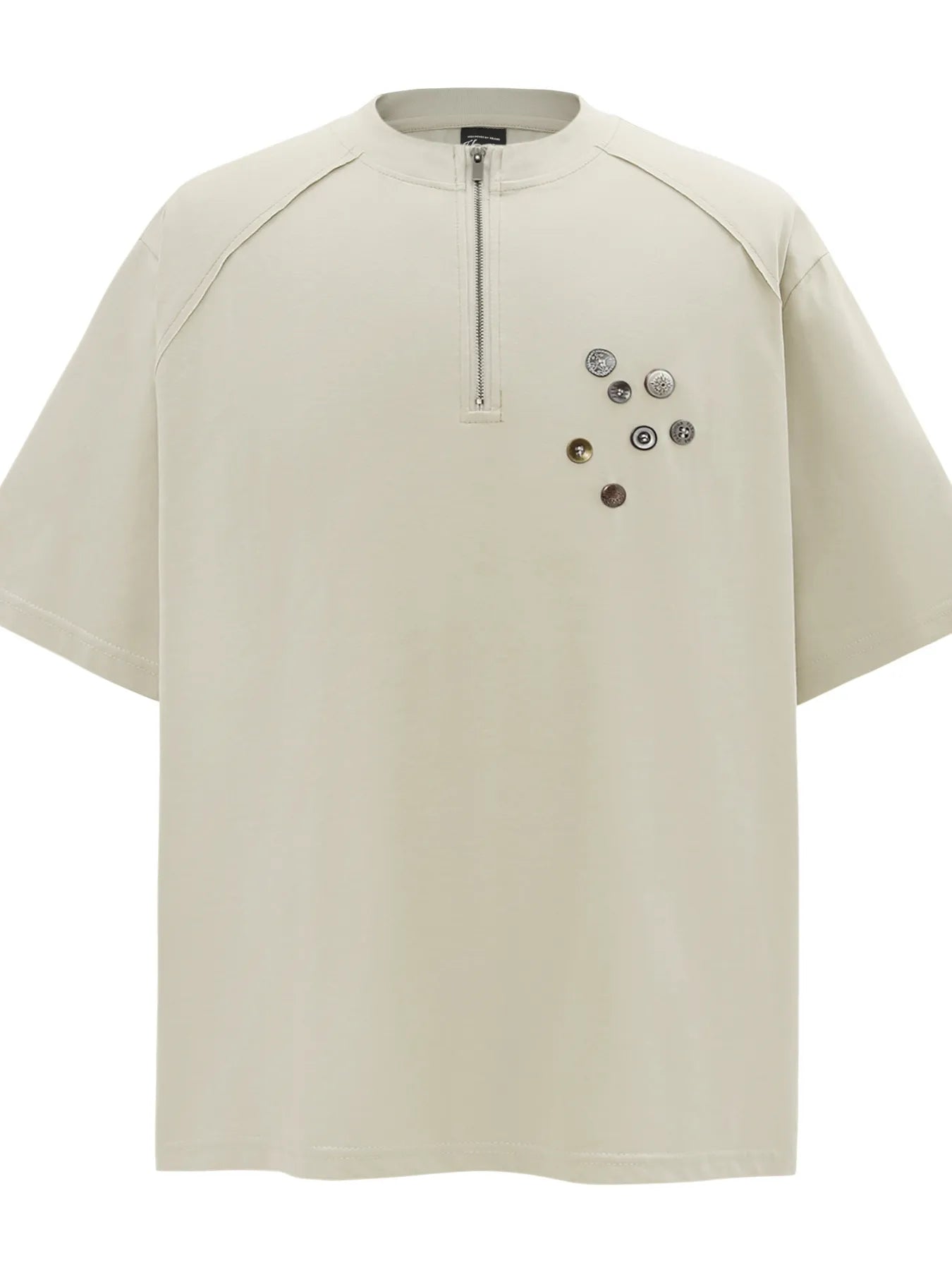 Men's Quarter-Zip Short Sleeve T-Shirt Trendsi