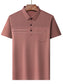 Men's Plus Size Classic Textured Stripe Casual Polo Shirt nicholesgifts