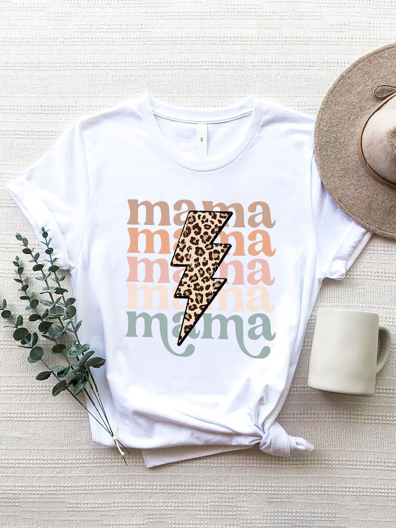 Women Mama Round Neck Short Sleeve T-Shirt - Nicholesgifts.online