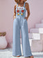Floral Embroidered Wide Leg Jumpsuit nicholesgifts
