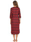 Round Neck Three-Quarter Sleeve Midi Night Dress nicholesgifts