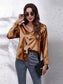 Collared Neck Buttoned Long Sleeve Shirt nicholesgifts