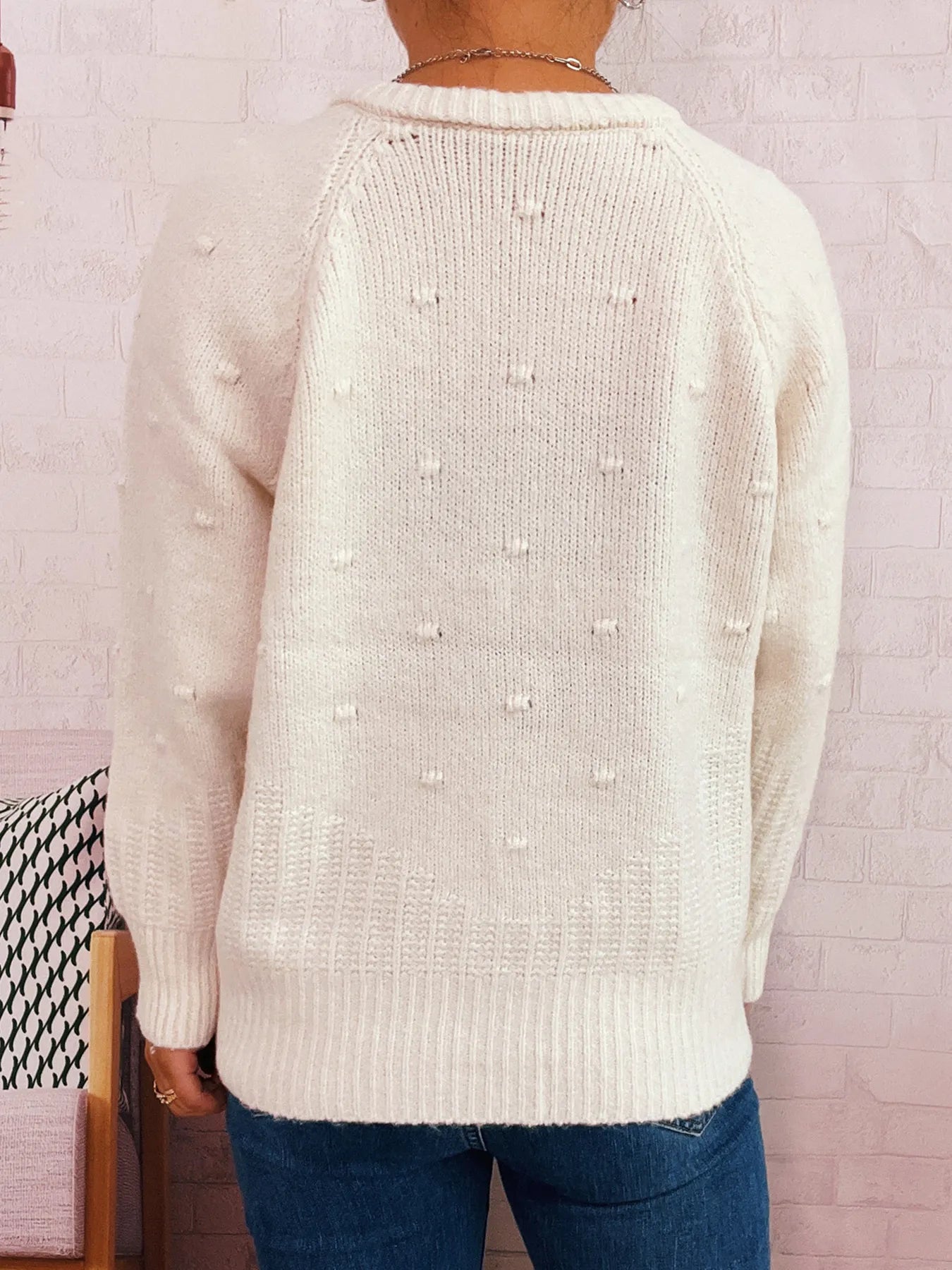 Rose Embroidered Button-Up Cardigan