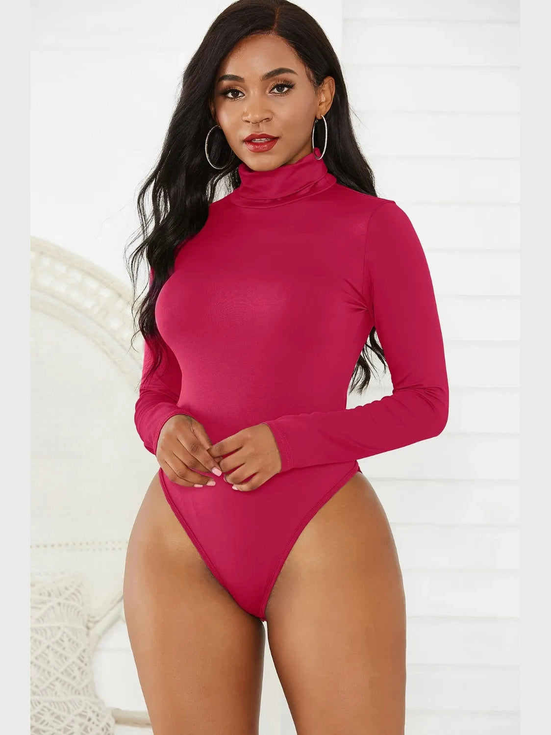 Turtleneck Long Sleeve Bodysuit nicholesgifts