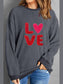 Women Valentine’s Day LOVE Round Neck Long Sleeve Sweatshirt nicholesgifts