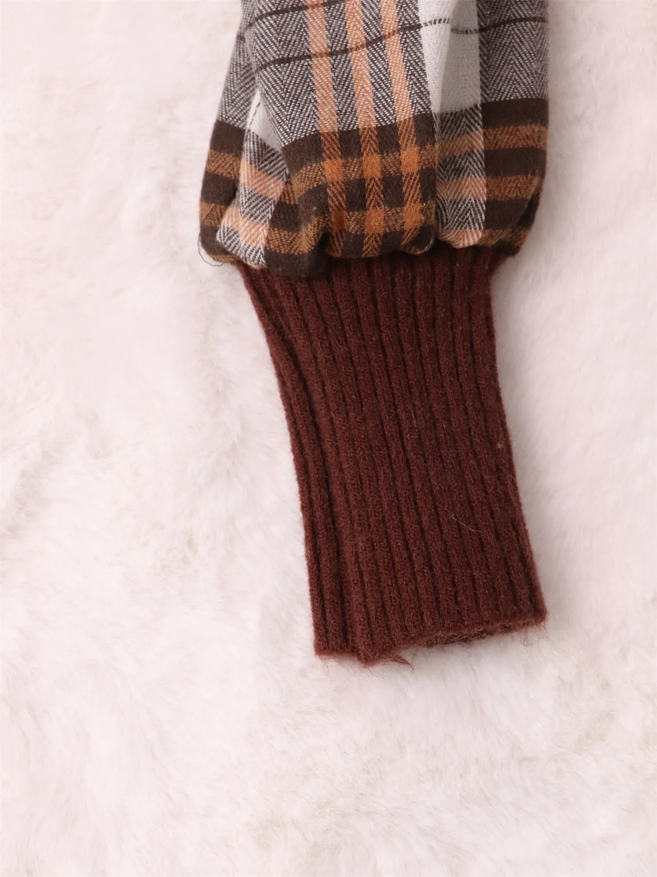 Plaid Long Sleeve Sweater Dress