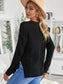 Women Button Detail Long Sleeve Knit Top nicholesgifts