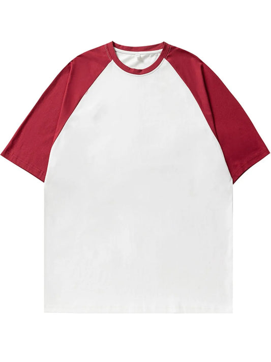 Men's Plus Size Contrast Round Neck Half Sleeve T-Shirt NicholesGifts
