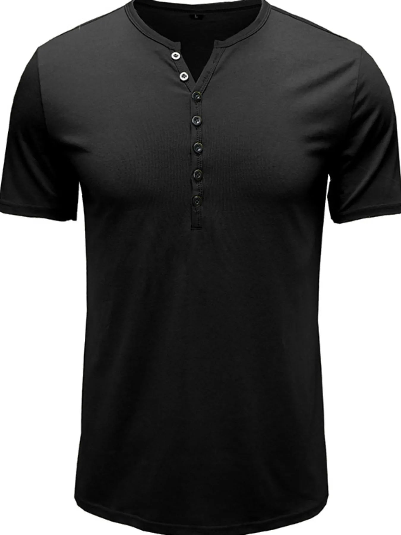 Men's Classic Henley Short Sleeve Polo Shirt NicholesGifts