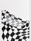 Women Checkered Mock Neck Long Sleeve Blouse nicholesgifts