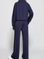 Women Half Zip Long Sleeve Top and Pants Set nicholesgifts