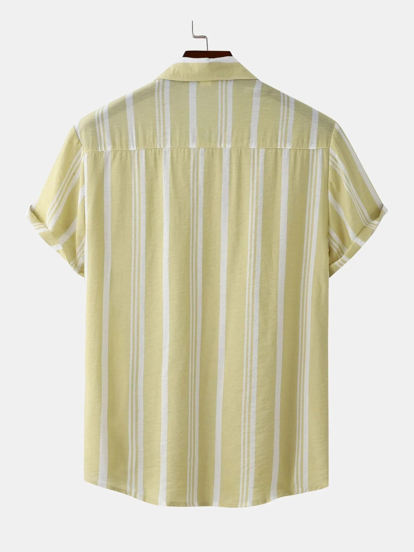 Men's Plus Size Striped Short Sleeve Button-Down Shirt NicholesGifts