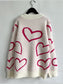 Heart Pattern Long Sleeve Sweater nicholesgifts