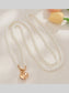 Women Pearl Chain Heart Necklace nicholesgifts