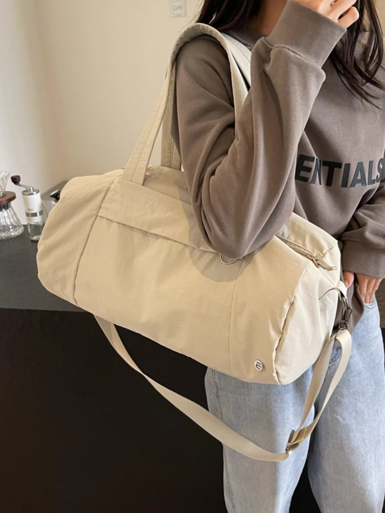 Solid Color Lightweight Travel Duffel Bag nicholesgifts